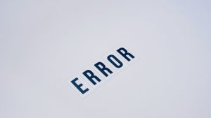 word error on white surface