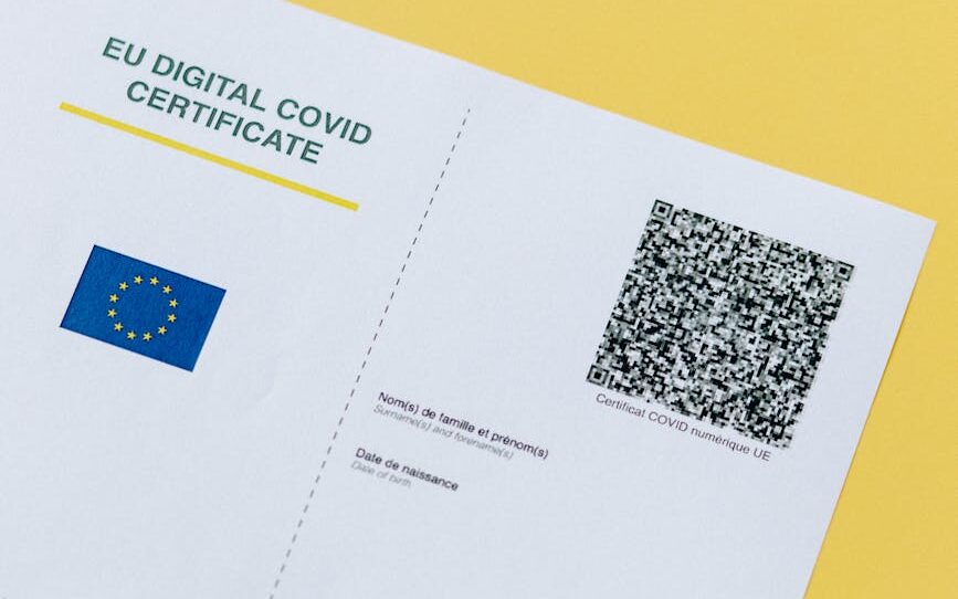 a document with qr code