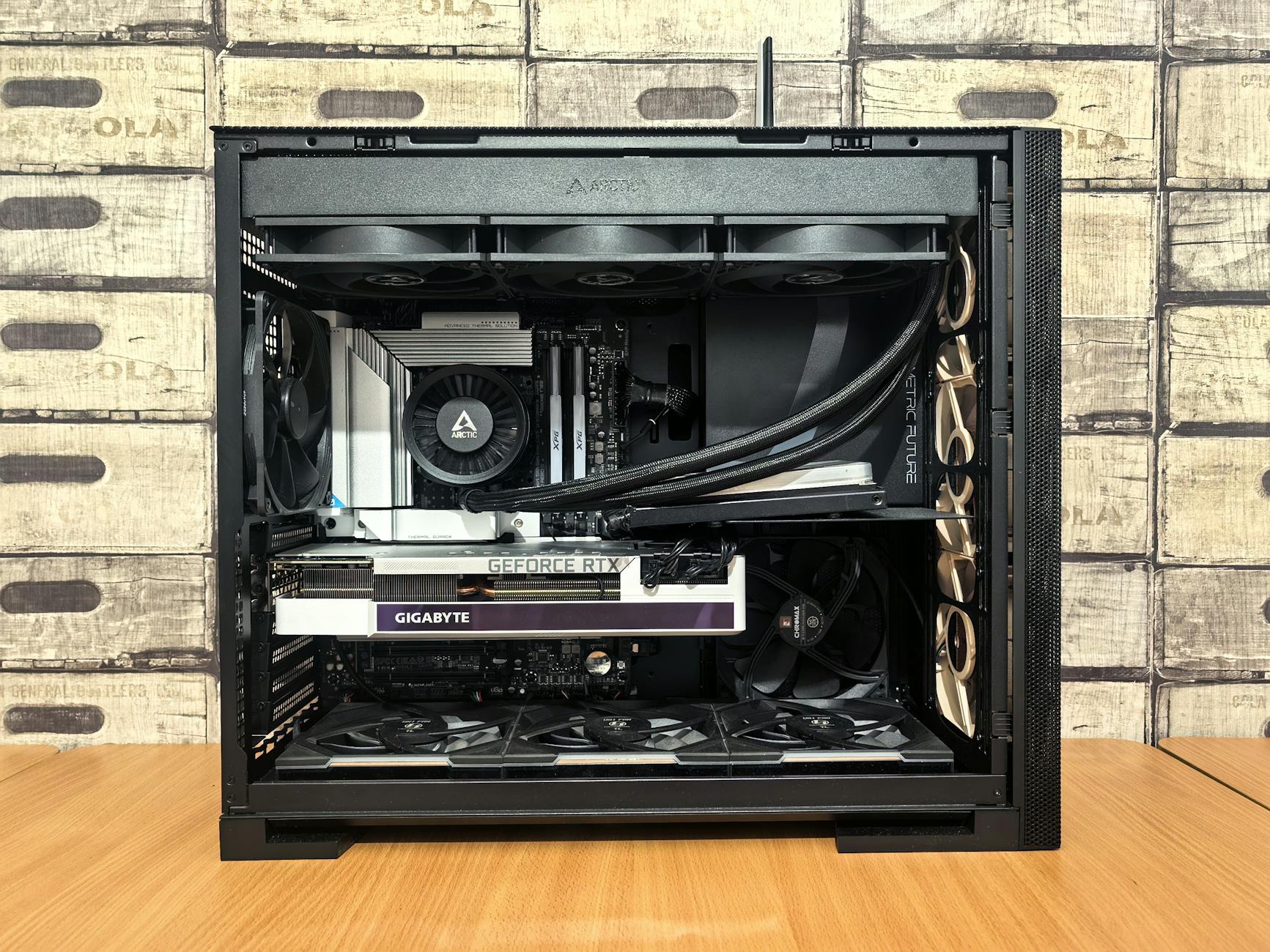 high performance gaming pc interior view